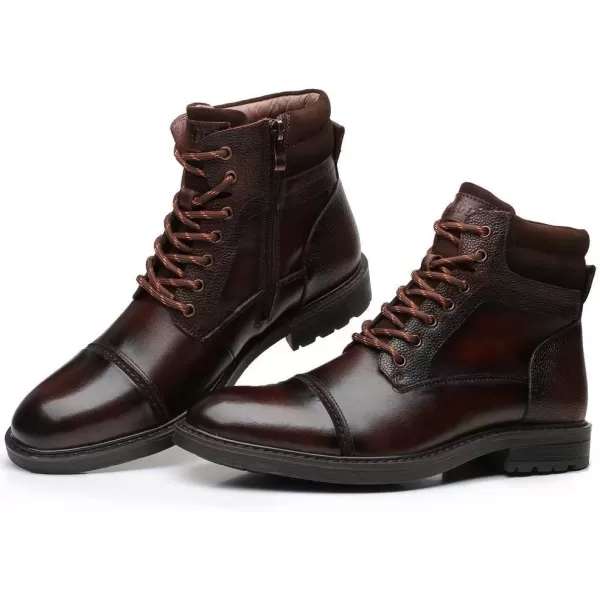 Arkbird Mens Chelsea Boots Stylish and Comfort Leather Chukka Ankle Boots with ZipperBrownish803