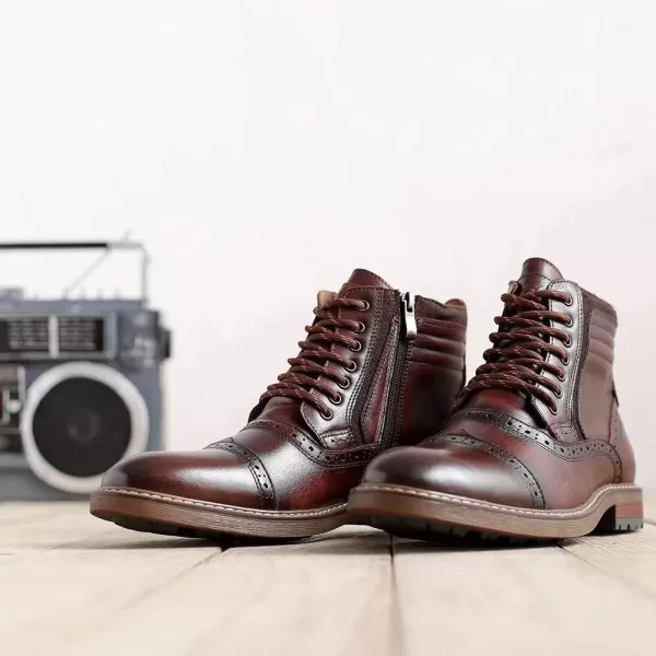 Arkbird Mens Chelsea Boots Stylish and Comfort Leather Chukka Ankle Boots with ZipperBrownish806