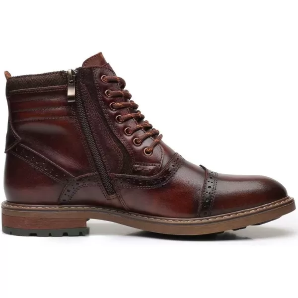 Arkbird Mens Chelsea Boots Stylish and Comfort Leather Chukka Ankle Boots with ZipperBrownish806
