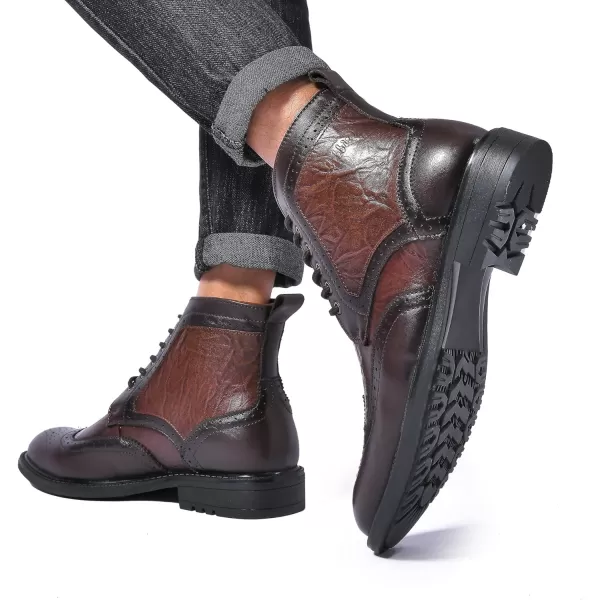 Arkbird Mens Chelsea Boots Stylish and Comfort Leather Chukka Ankle Boots with ZipperCoffee999