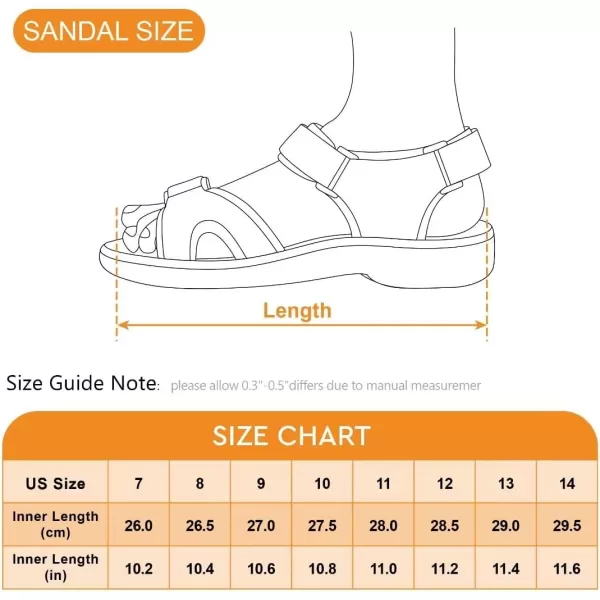 Arkbird Mens Sandals Closed Toe Leather Fisherman Outdoor Hiking Sport Shoes SummerBlack72