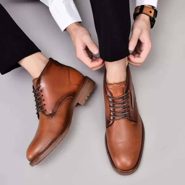 Chukka Boots Fashion and Comfort Casual Oxfords Ankle Lace Up Boot18012brownness