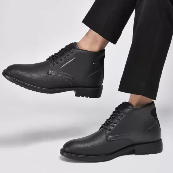 Chukka Boots Fashion and Comfort Casual Oxfords Ankle Lace Up BootStriped Embossing