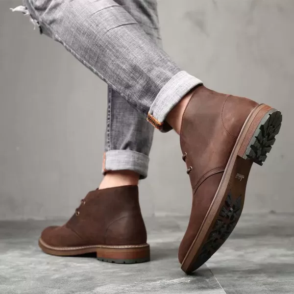 Chukka Boots Fashion and Comfort Casual Oxfords Ankle Lace Up BootStylebcoffee