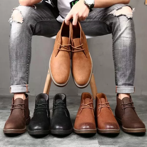 Chukka Boots Fashion and Comfort Casual Oxfords Ankle Lace Up BootStylebcoffee