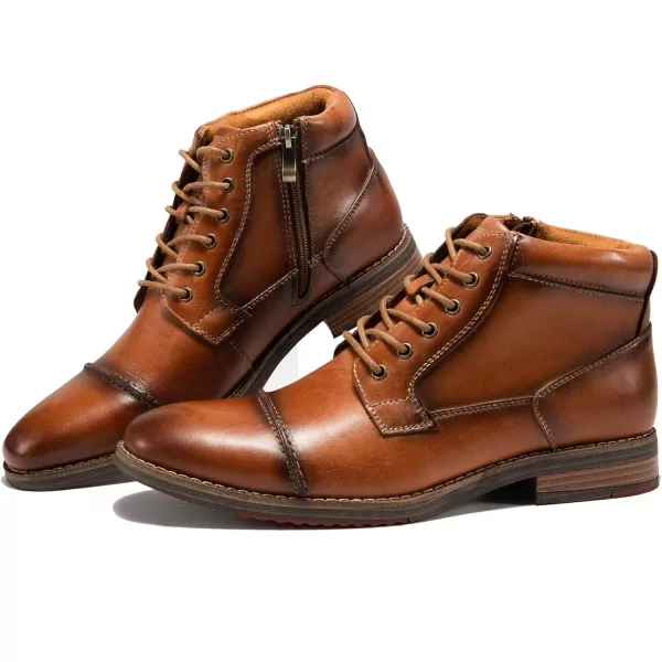 Mens Fashion Oxford Dress Boots Leather Chukka Ankle Boot Business Work Daily Shoes for MenBrown889