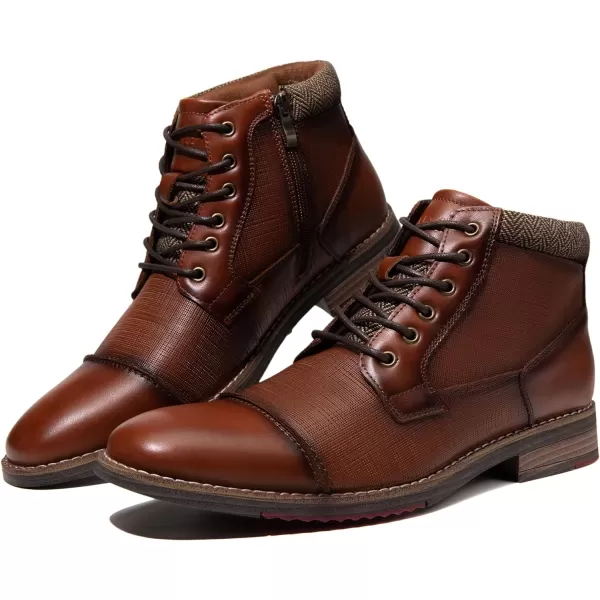 Mens Fashion Oxford Dress Boots Leather Chukka Ankle Boot Business Work Daily Shoes for MenEmbbrown889