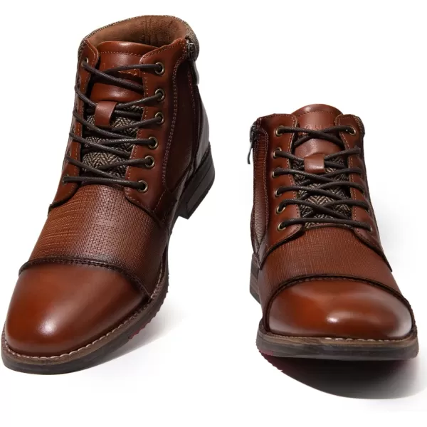 Mens Fashion Oxford Dress Boots Leather Chukka Ankle Boot Business Work Daily Shoes for MenEmbbrown889