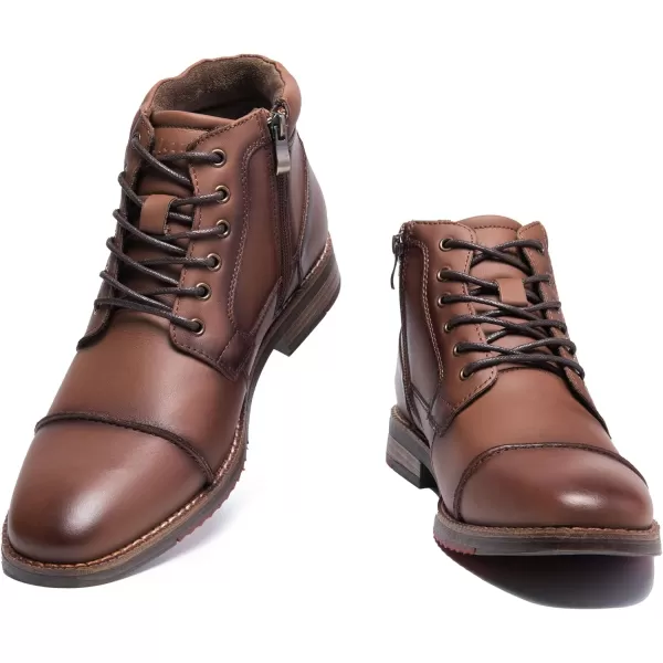 Mens Fashion Oxford Dress Boots Leather Chukka Ankle Boot Business Work Daily Shoes for MenKhakicoffee889