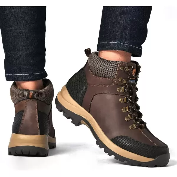 Mens Oil Full Grain Leather Boots Lightweight amp NonSlip Mid Ankle Boot for Outdoor Allmatch Fashion StyleCoffee716