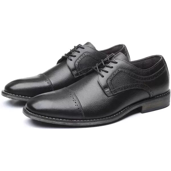 Mens Oxford Casual LaceUp Dress ShoesBlack533