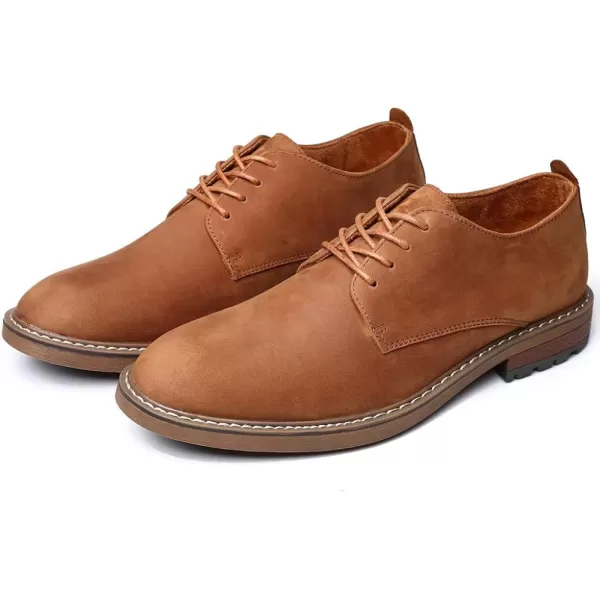 Mens Oxford Casual LaceUp Dress ShoesBrown