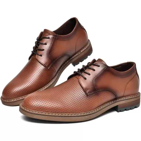 Mens Oxford Casual LaceUp Dress ShoesBrown0168