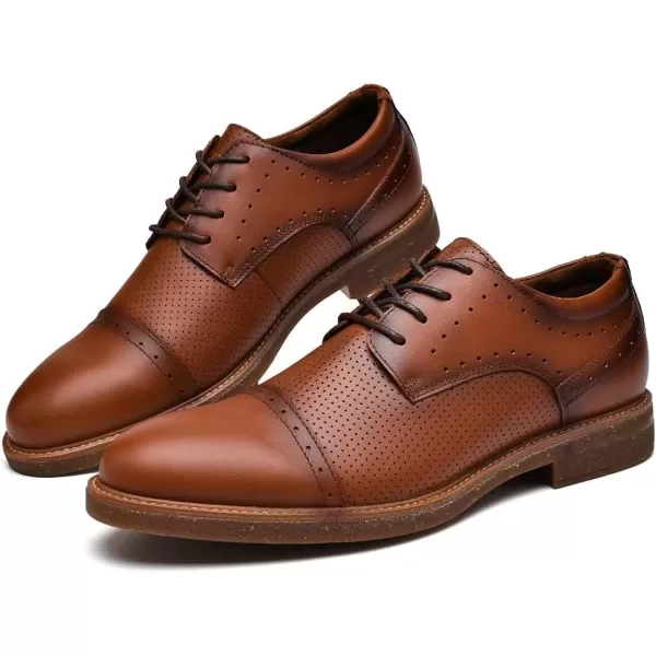 Mens Oxford Casual LaceUp Dress ShoesBrown370