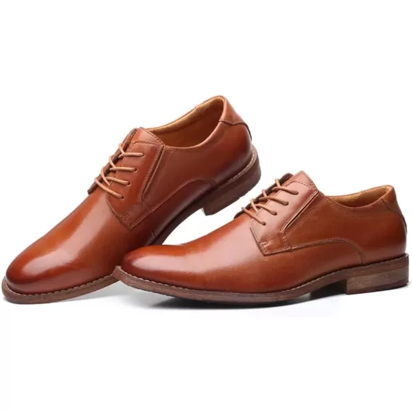 Mens Oxford Casual LaceUp Dress ShoesBrown522