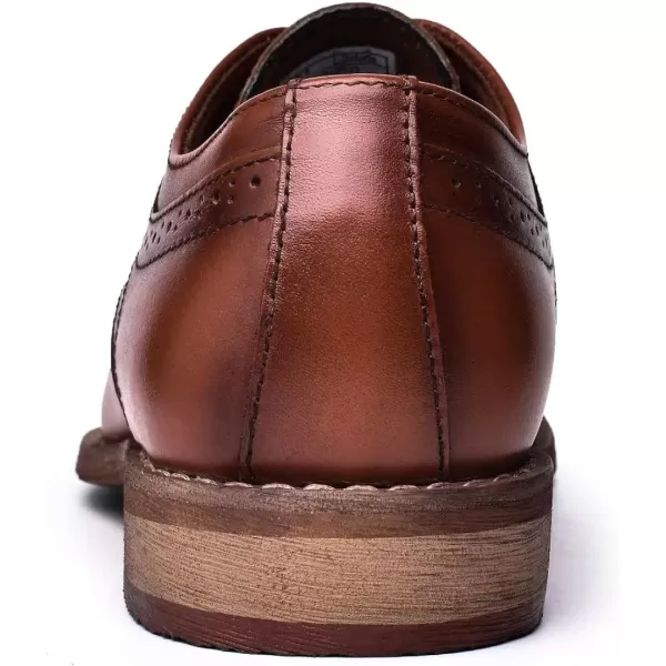 Mens Oxford Casual LaceUp Dress ShoesBrownish533