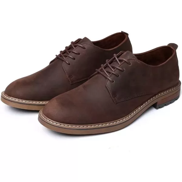 Mens Oxford Casual LaceUp Dress ShoesCoffee