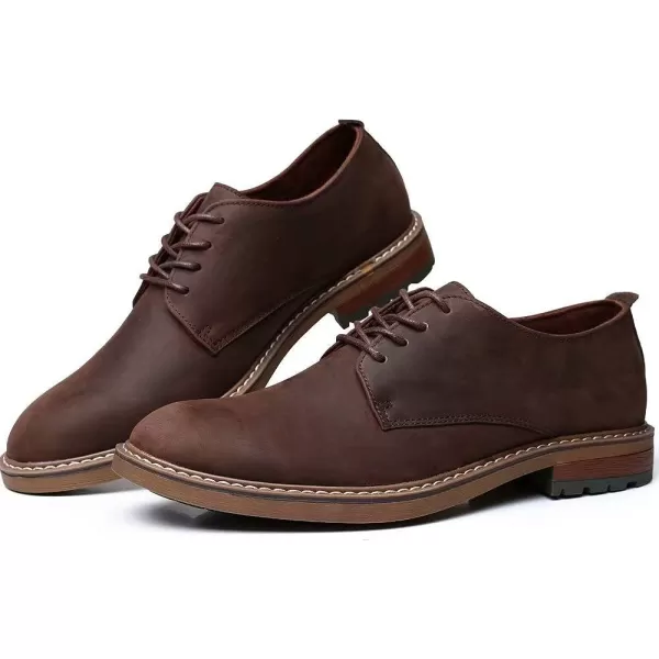 Mens Oxford Casual LaceUp Dress ShoesCoffee