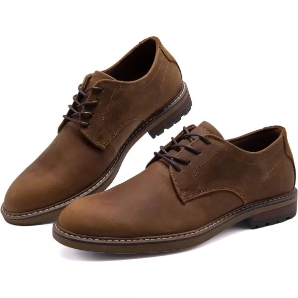 Mens Oxford Casual LaceUp Dress ShoesDark Brown 168