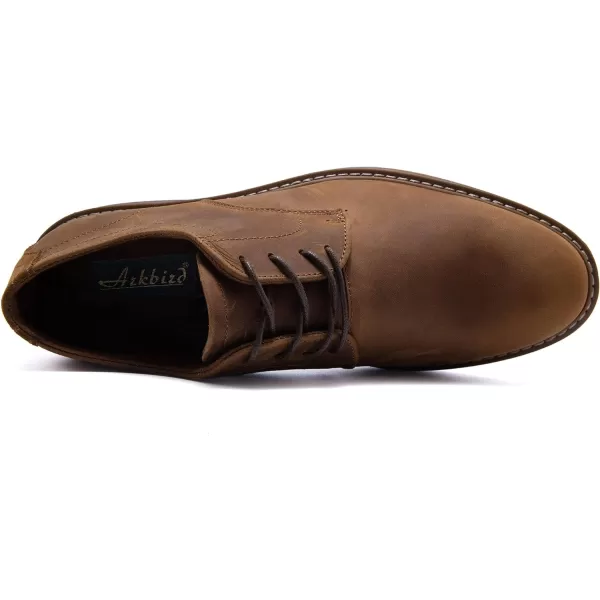 Mens Oxford Casual LaceUp Dress ShoesDark Brown 168