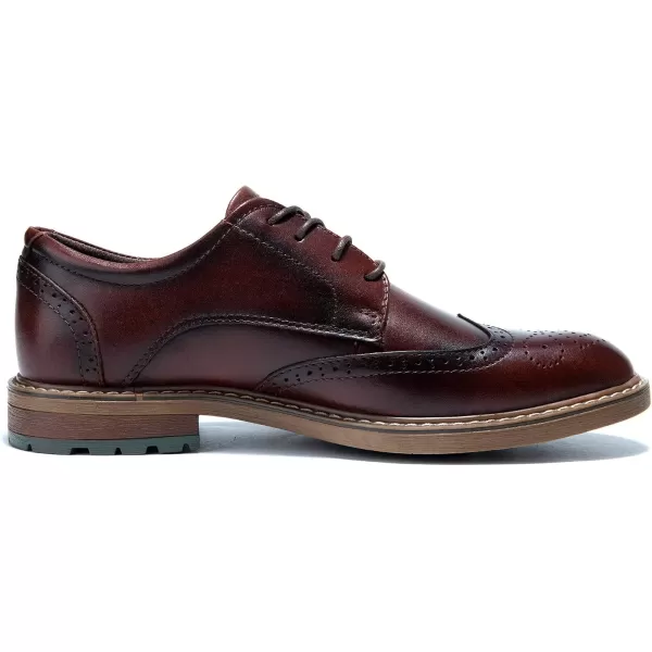 Mens Oxford Casual LaceUp Dress ShoesDark Brown 333