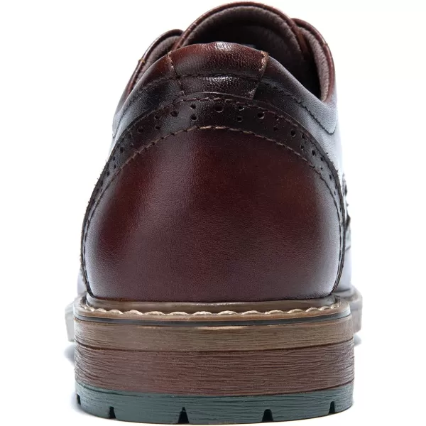 Mens Oxford Casual LaceUp Dress ShoesDark Brown 333