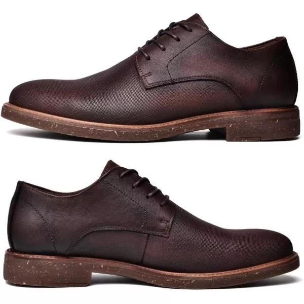 Mens Oxford Casual LaceUp Dress ShoesDark Brown2368