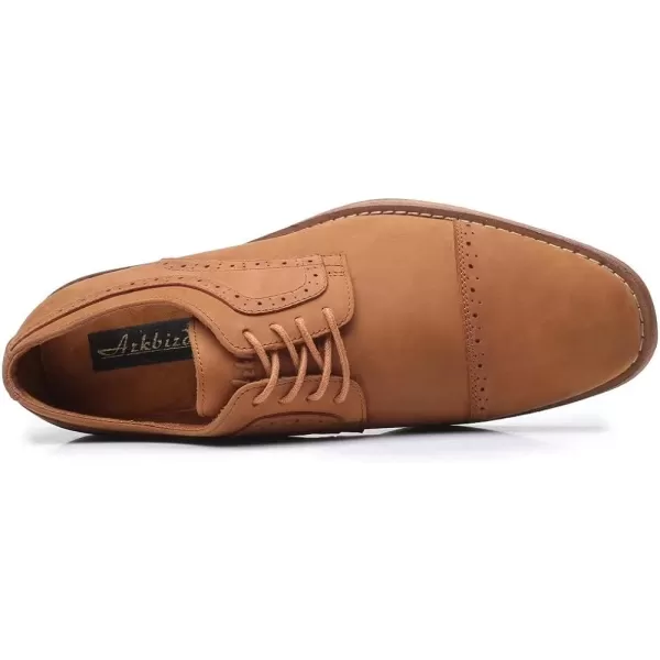 Mens Oxford Casual LaceUp Dress ShoesDarkbrown533
