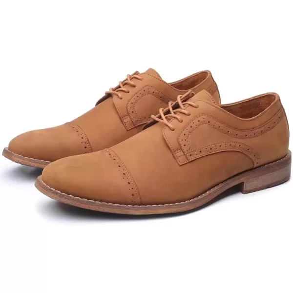 Mens Oxford Casual LaceUp Dress ShoesDarkbrown533