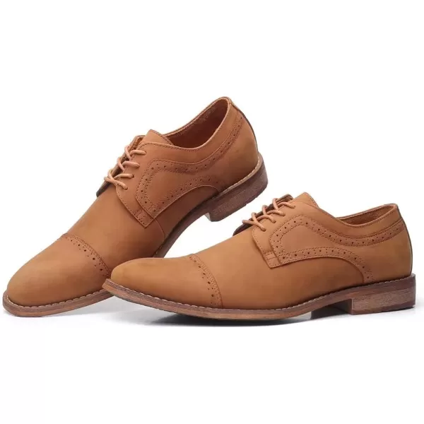 Mens Oxford Casual LaceUp Dress ShoesDarkbrown533