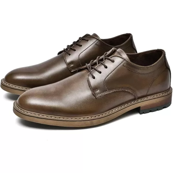 Mens Oxford Casual LaceUp Dress ShoesKhaki3168