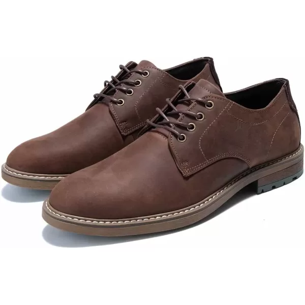 Mens Oxford Casual LaceUp Dress ShoesMaroon Brown 168