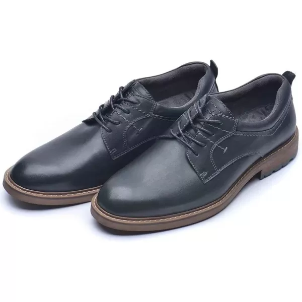 Mens Oxford Casual LaceUp Dress ShoesPlaintoe Black