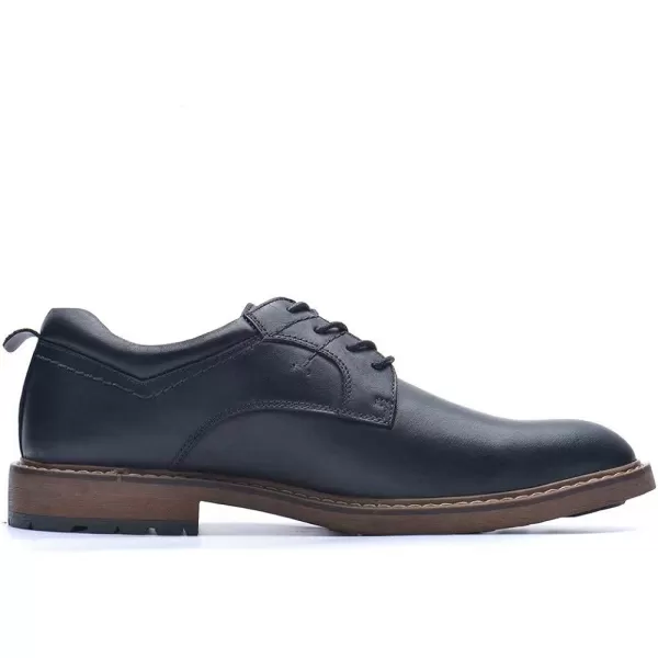 Mens Oxford Casual LaceUp Dress ShoesPlaintoe Black