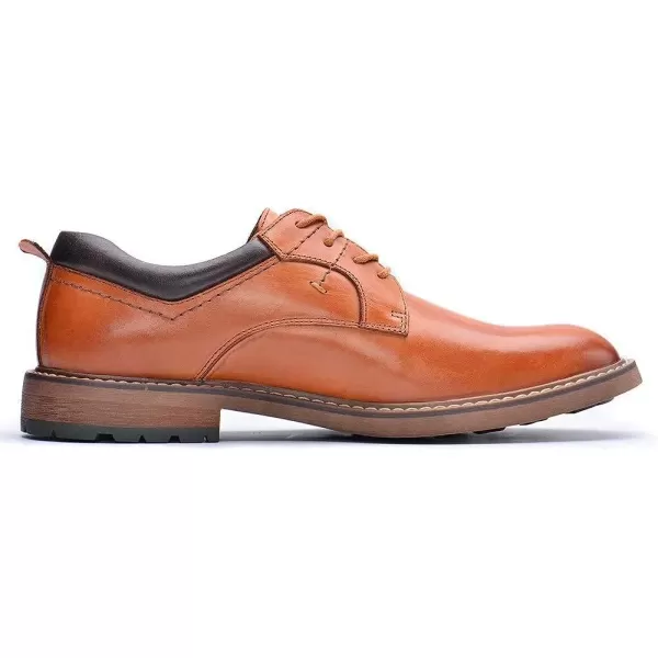 Mens Oxford Casual LaceUp Dress ShoesPlaintoe Brown