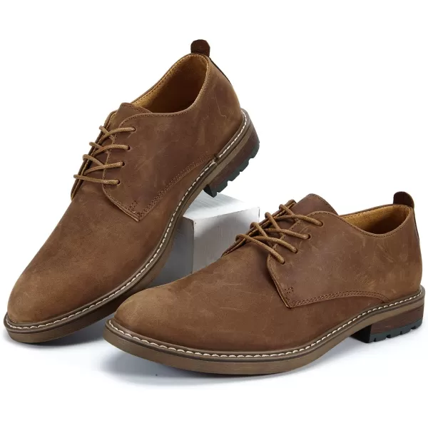 Mens Oxford Casual LaceUp Dress ShoesTan586