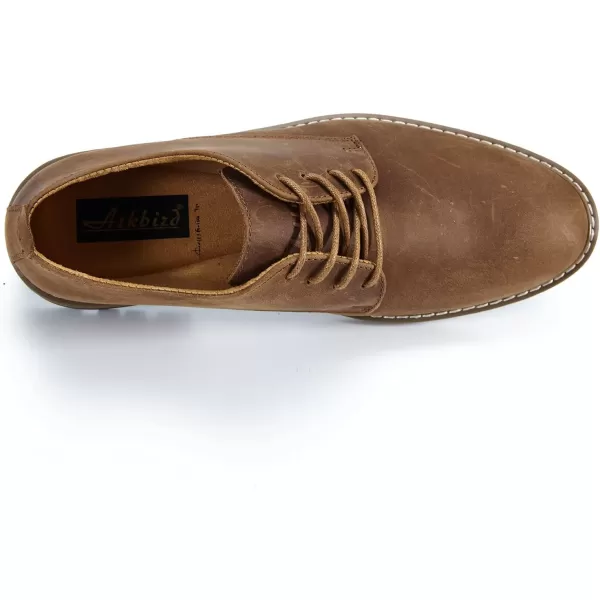Mens Oxford Casual LaceUp Dress ShoesTan586