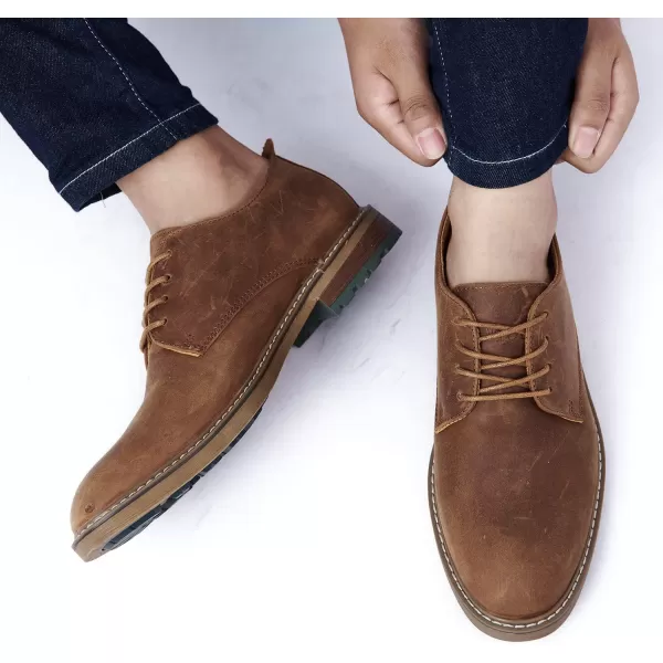 Mens Oxford Casual LaceUp Dress ShoesTan586