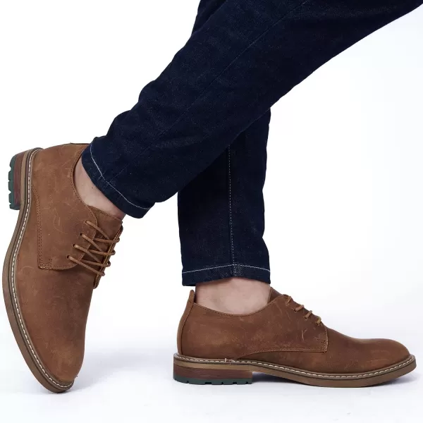 Mens Oxford Casual LaceUp Dress ShoesTan586