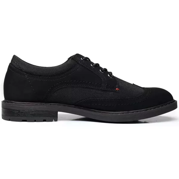 Mens Oxford Casual LaceUp Dress ShoesWingtipblack