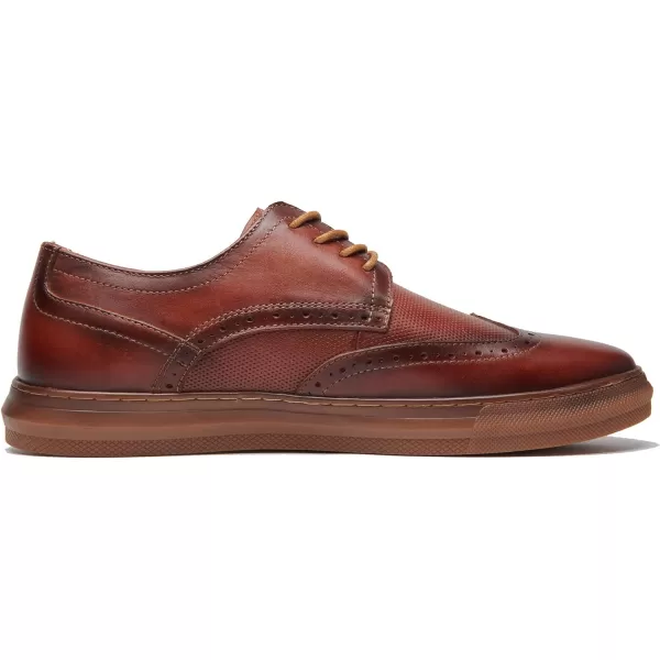 Mens Oxford Dress Shoes Classic Fashion Genuine Leather Business Work Shoe for MenBrown 962