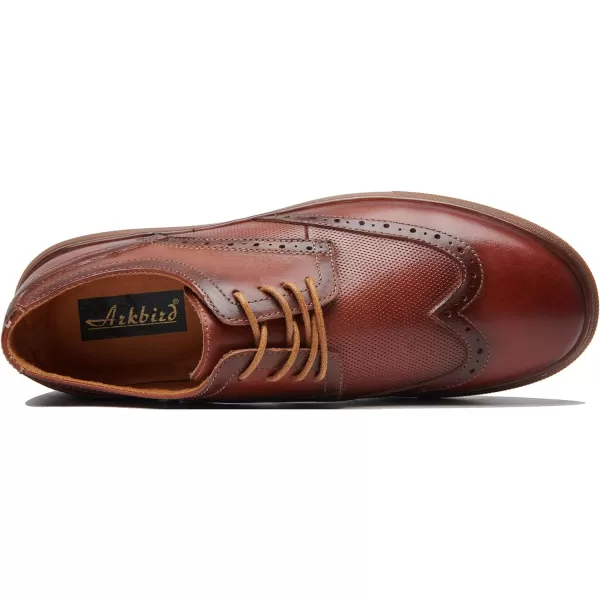 Mens Oxford Dress Shoes Classic Fashion Genuine Leather Business Work Shoe for MenBrown 962