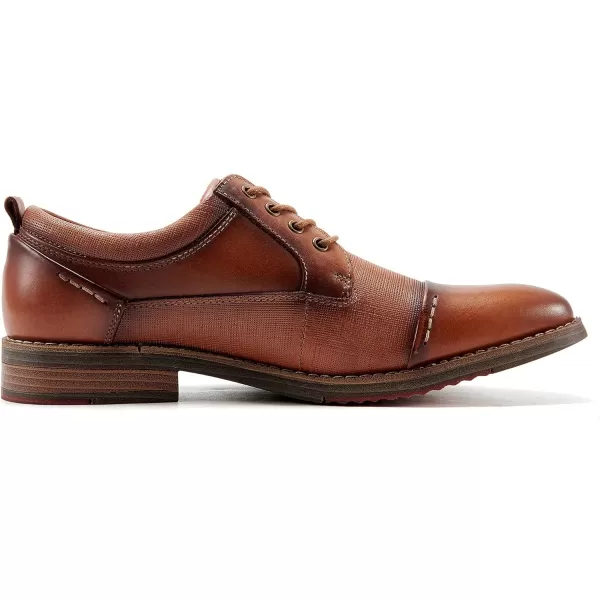Mens Oxford Dress Shoes Classic Fashion Genuine Leather Business Work Shoe for MenBrown807