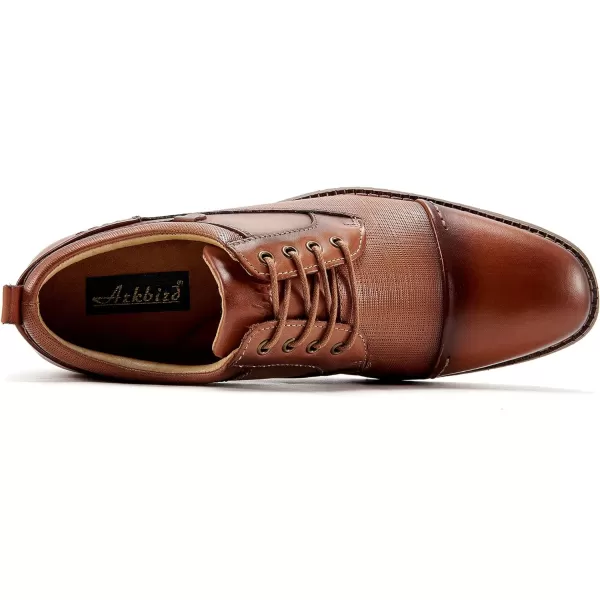 Mens Oxford Dress Shoes Classic Fashion Genuine Leather Business Work Shoe for MenBrown807