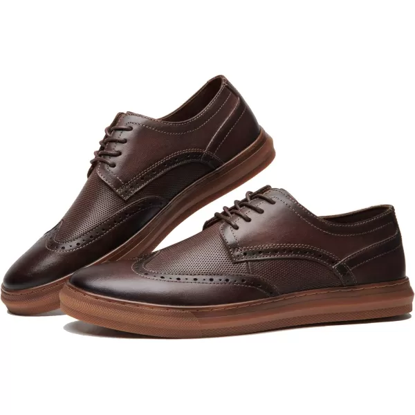 Mens Oxford Dress Shoes Classic Fashion Genuine Leather Business Work Shoe for MenCoffee962