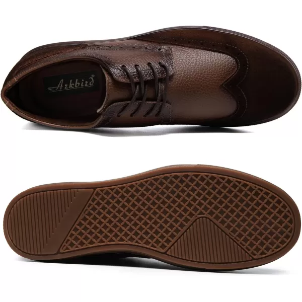 Mens Oxford Dress Shoes Classic Fashion Genuine Leather Business Work Shoe for MenYellow Brown962