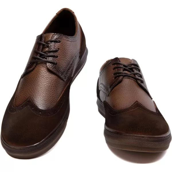 Mens Oxford Dress Shoes Classic Fashion Genuine Leather Business Work Shoe for MenYellow Brown962