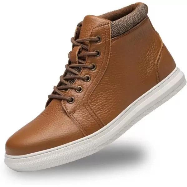 Arkbird Casual Sneaker Shoes Laceup Leather Chukka Boots for MenBrowntexture363