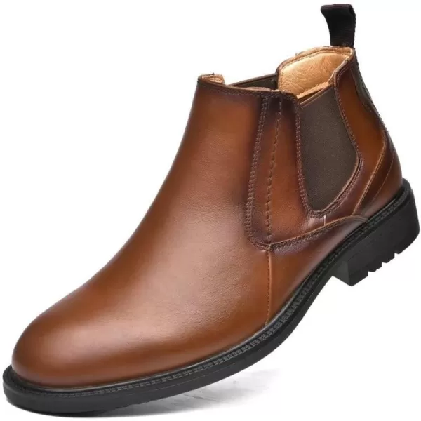 Arkbird Chelsea Ankle Boots for Men Genuine Leather Oxford Casual and Formal Dress BootCoffee