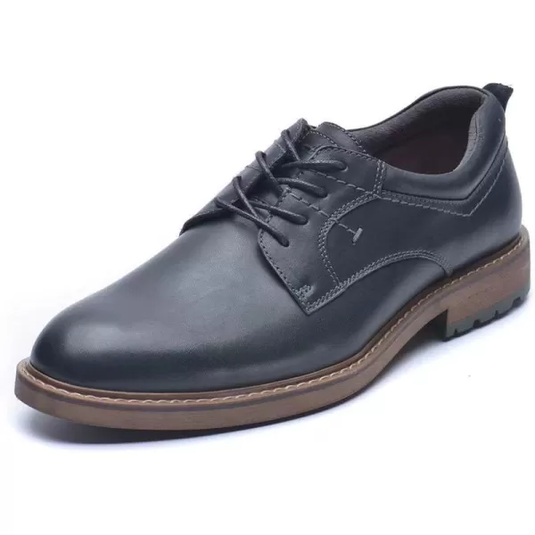 Mens Oxford Casual LaceUp Dress ShoesPlaintoe Black